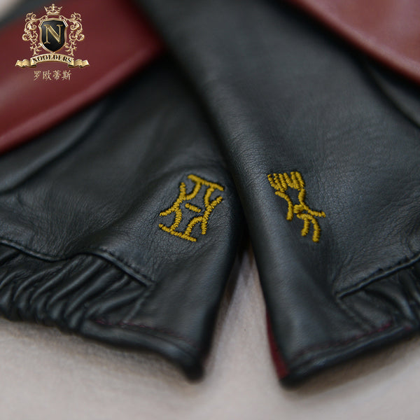 Privately customized series of exquisite bow decoration Italian imported NAPPA lambskin lady leather glovesW-156.1