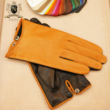 Privately Customized Series Trendy Italian Imported Lambskin Men's Simple Wind Dermal GlovesM-70.1