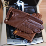 Privately Customized Series Individual Craft Italian Imported Lambskin Driving Gloves for Men's LocomotivesM-44.1