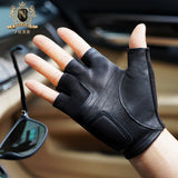 Men's cycling driving gloves anti-skid anti-fall bicycle driving half-fingered leather gloves for menM-104