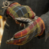 Plushing and Thickening Thermal Wool Twig Leather Gloves Driving in Winter and Riding on British Touch Screen GlovesM-63