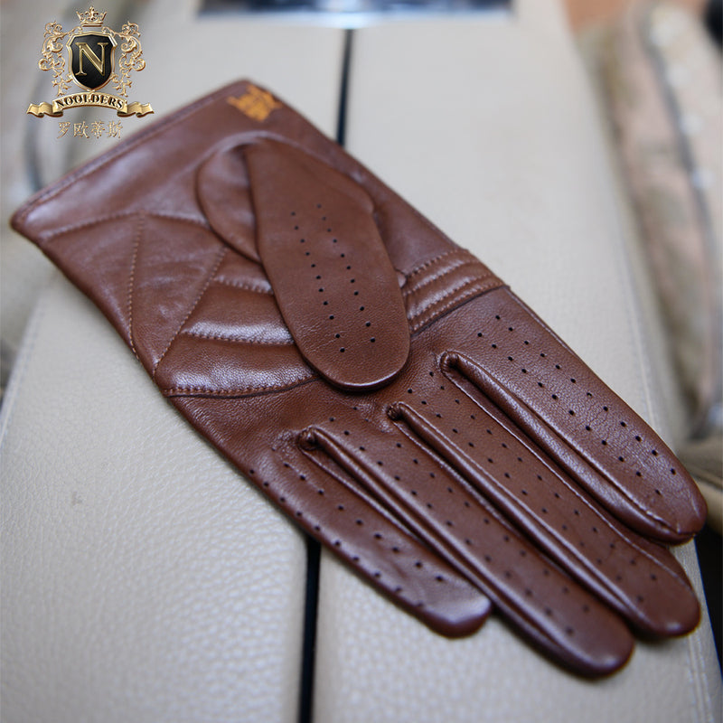 Privately Customized Series Individual Craft Italian Imported Lambskin Driving Gloves for Men's LocomotivesM-44.1